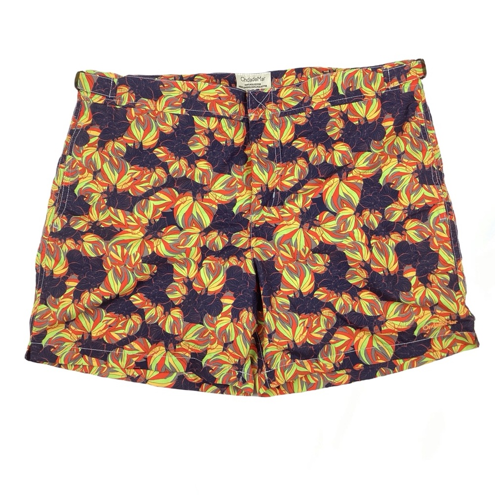 OndadeMar Beachball Fit Swim Trunks in Navy. Sz. M